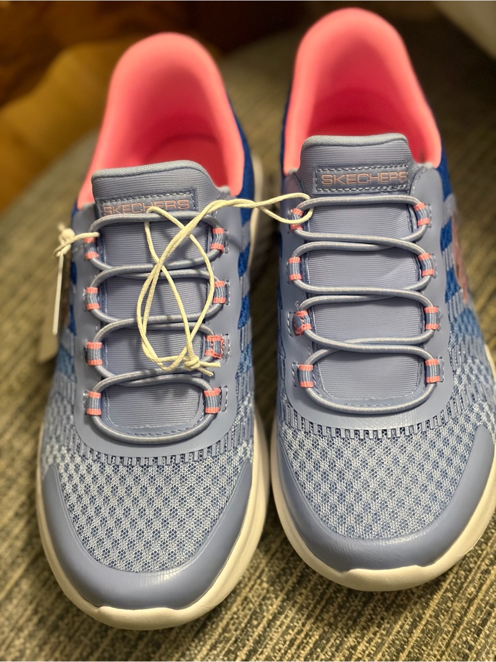 Skechers Kids Blue and Pink Slip-On Athletic Shoes size 2